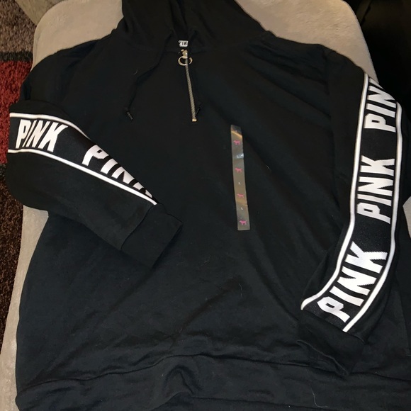 PINK Victoria's Secret Tops - Victoria Secret Pink hoodie L black